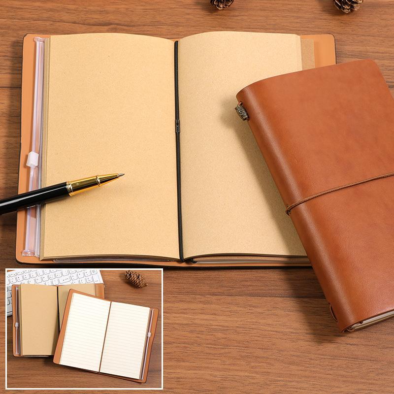 ホットヴィンテージPUレザー詰め替え可能ノートブックソフトカ - Vintage Leather Journal Notebook のレビューと価格